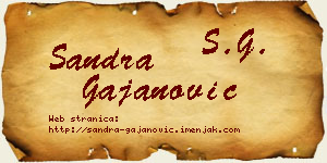 Sandra Gajanović vizit kartica
